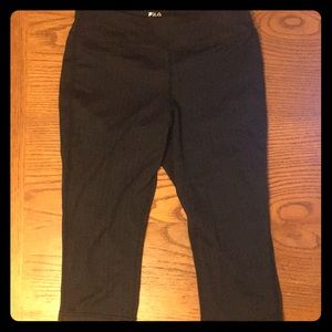 FILA Cropped Leggings with Chevron Pattern